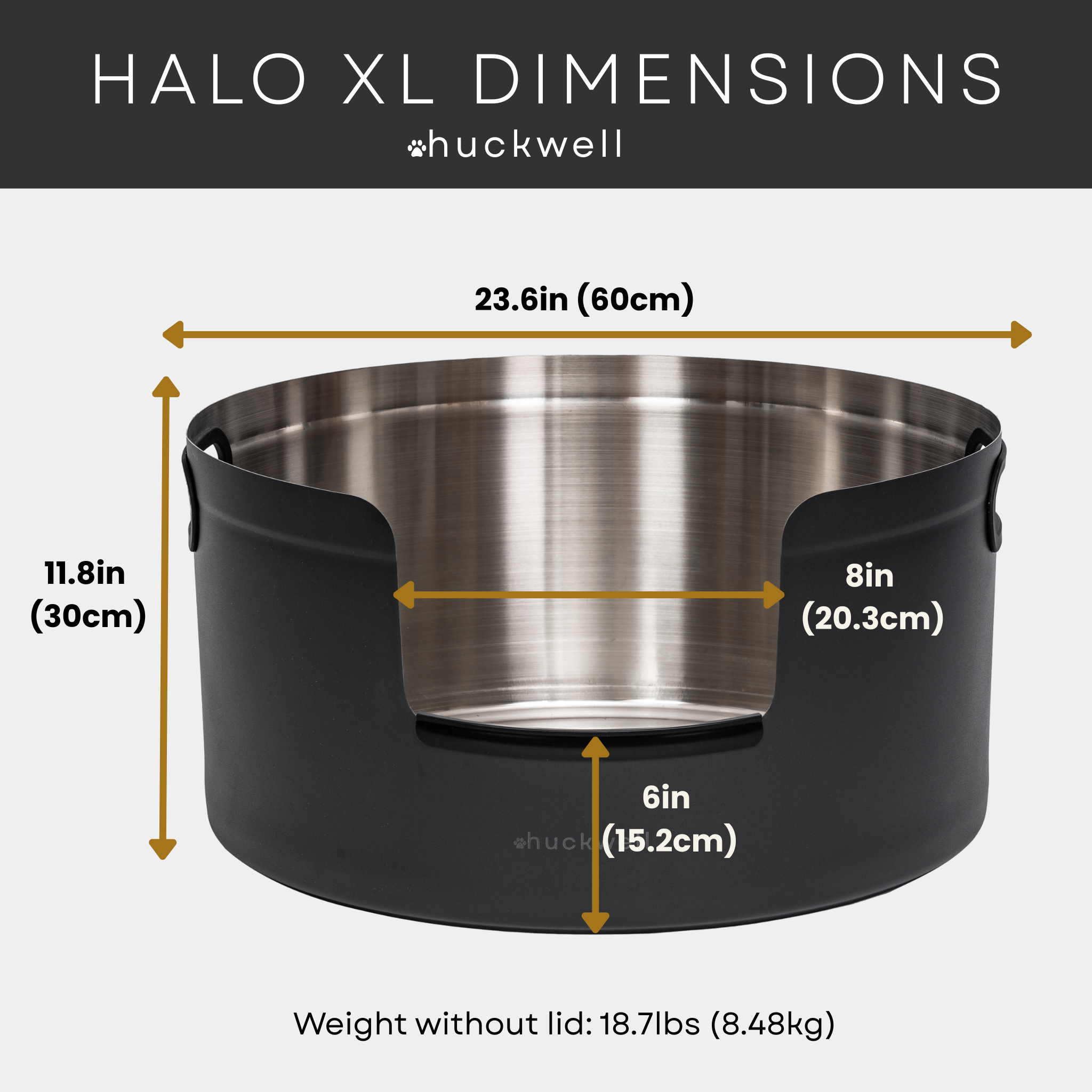 Halo 304 Stainless Steel Cat Litter Box: Onyx XL