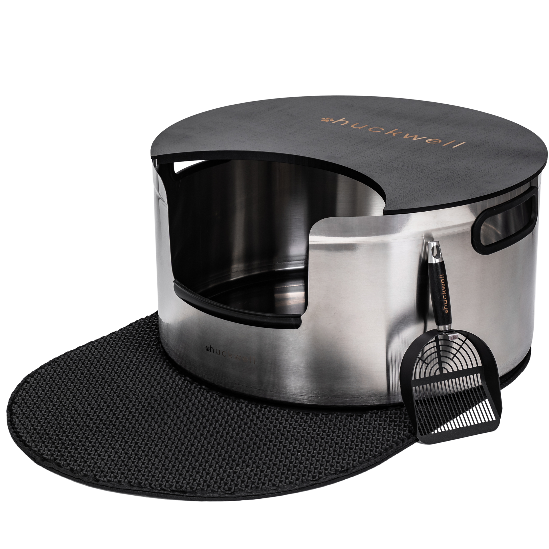 Extra Large Stainless Steel Cat Litter Box with Lid - Arctic